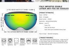 Load image into Gallery viewer, ski goggles double layers UV400